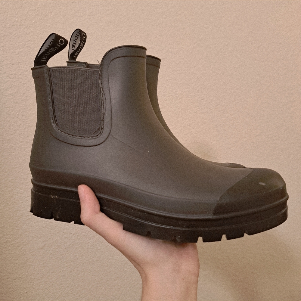 Grey Charcoal Ankle Rain Boots